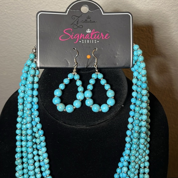 Paparazzi Zi Collection Necklace and Earring set. Brand new/never worn. - Picture 2 of 3